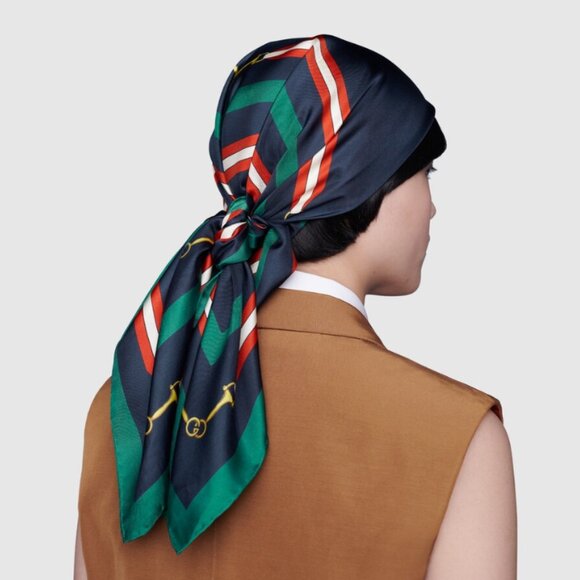 New Gucci Scarf Wraps Necktie Headband
Headscarf Horsebit - Picture 2 of 8